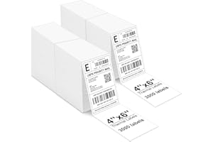 RAZUVO Bulk 4x6 Thermal Labels - 6000 Adhesive Labels | Smudge-Resistant & BPA-Free | Thermal Printer Compatible