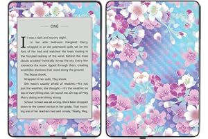 MIGHTY SKINS MightySkins Carbon Fiber Skin for Amazon Kindle Paperwhite 2018 (Waterproof Model) - Blue Petals | Protective, Durable Textured Carbon Fiber Finish | Easy to Apply, Remove| Made in The USA