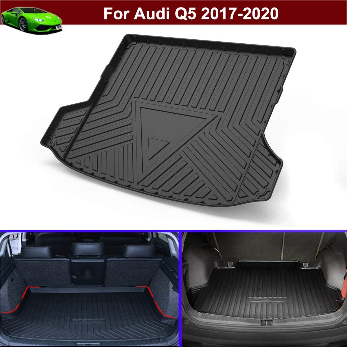 for Audi Q5 2017 2018 2019 2020 2021 2022 2023 Rubber Car Mat Cargo Liner Cargo Mat Cargo Tray Cargo Cover Trunk Mat Floor Mat