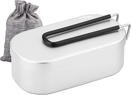Amazon Co Jp Ezcamp メスティン キャンプ メスティン ラージ キャンプ飯盒 自宅炊飯 登山 防災対策 日本語説明書付き アルミ15 8 8cm 2セット1合メスティン ホーム キッチン