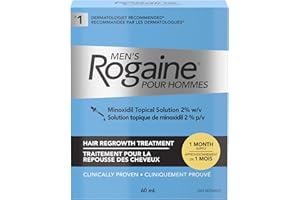 Rogaine Men's Rogaine 2% Minoxidil Topical Solution - Hair Loss & Thinning Treatment, 1 Month Supply , 60 ml (Pack of 1)