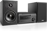 Denon D M41DAB HiFi System CD Bluetooth 2x30W SubOut Optical Inputs Black view 1
