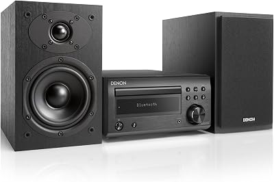 Denon D M41DAB HiFi System CD Bluetooth 2x30W SubOut Optical Inputs Black