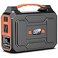 Portable Power Station Bank 146Wh 200W Peak(100W Rated), Solar Powered Power Bank with AC Outlet 110V for Camping, Solar Charger Power Bank Battery Pack 39600mAh for Home Outdoor Emergency