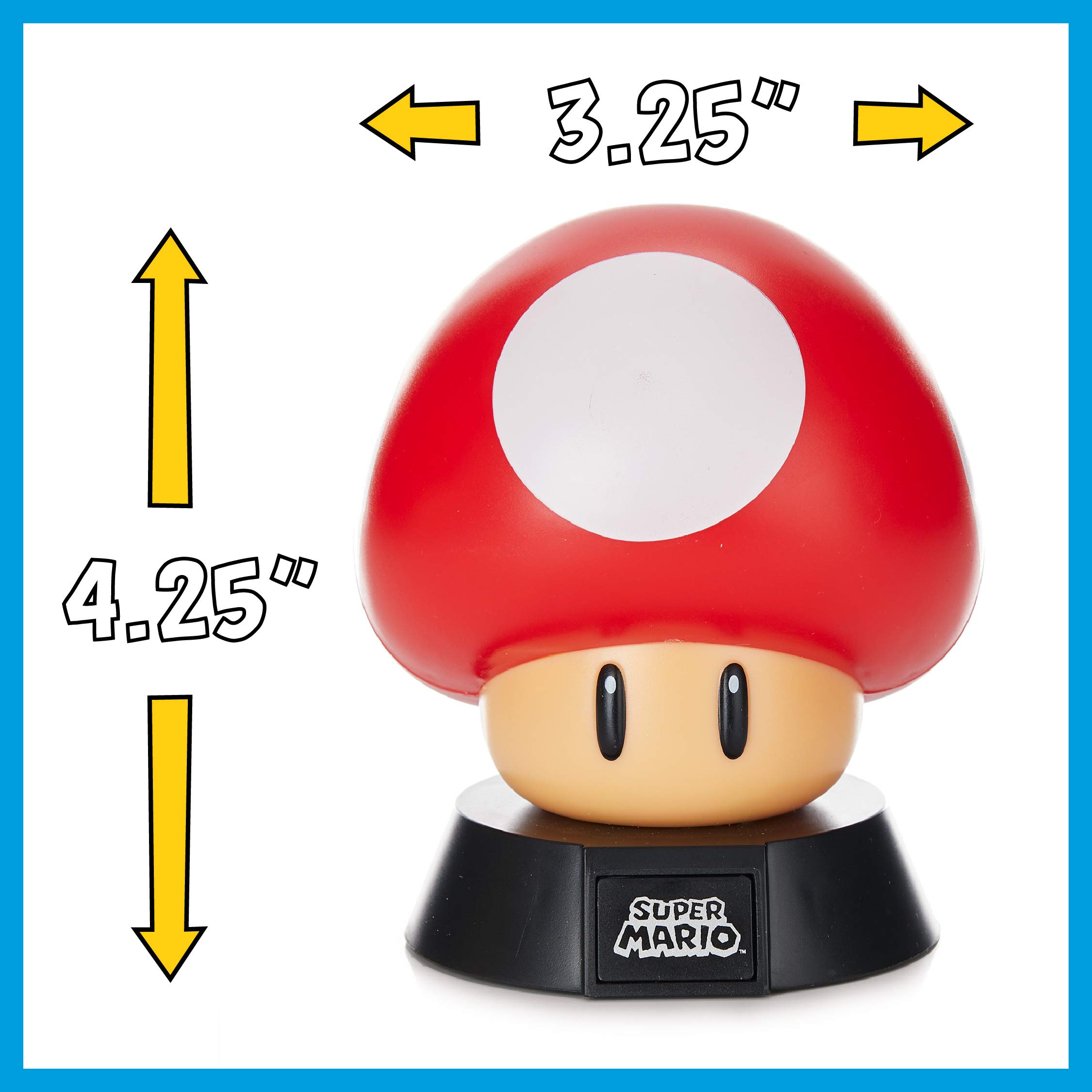 Paladone Super Mario Bros. Mushroom 3D Night Light - Decorative Lamp Collectible