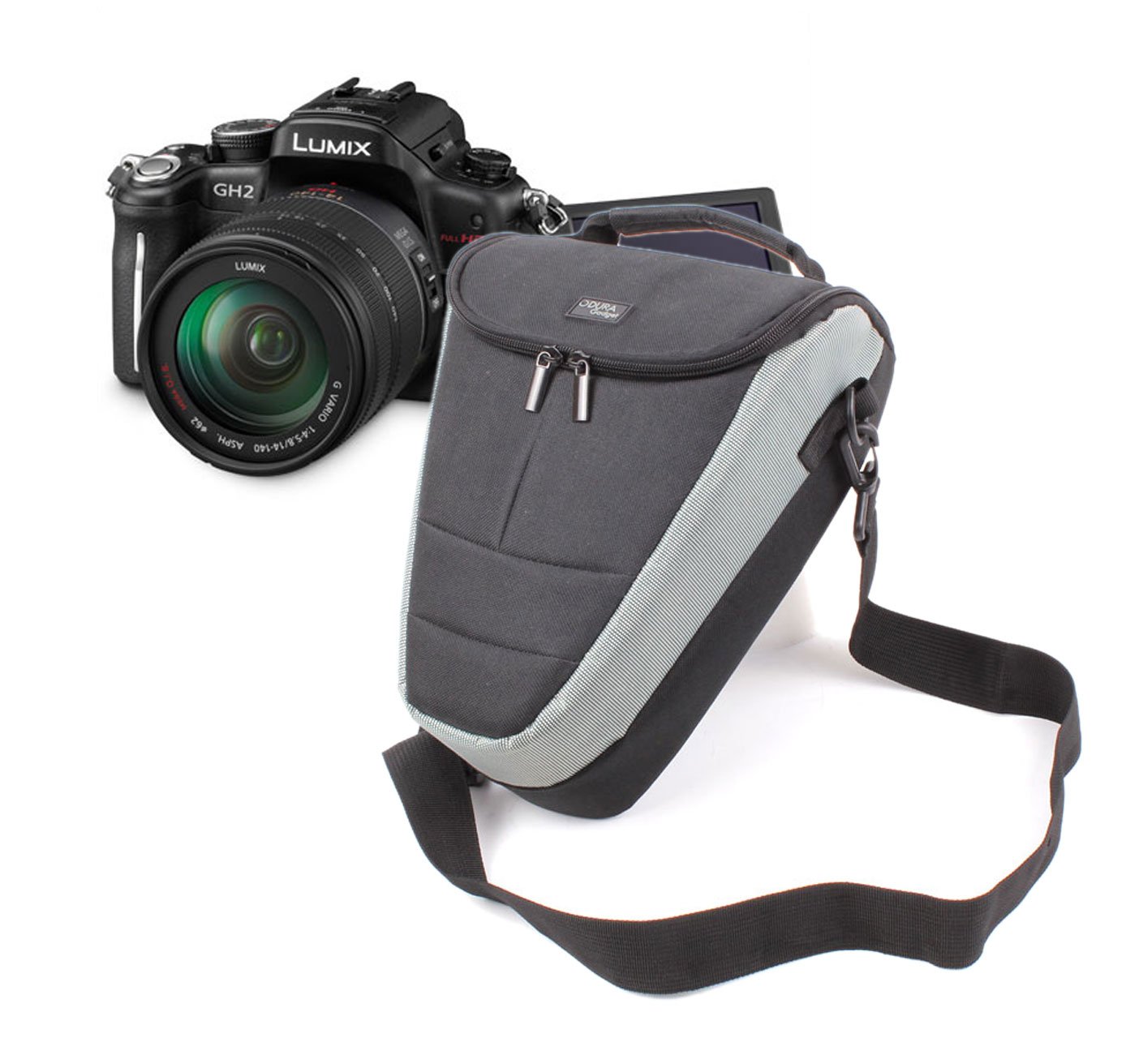 Funda Negra Y Gris Resistente Al Agua Para Cámara Réflex Panasonic ...