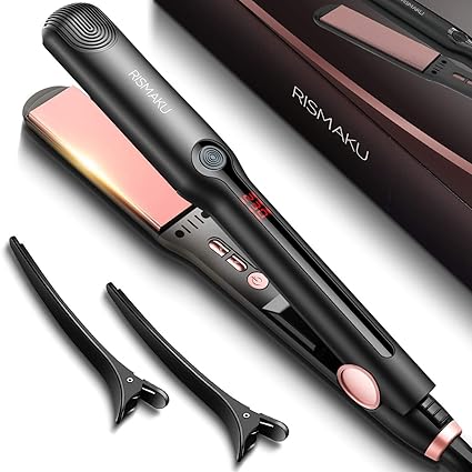 Amazon ストレート ヘアアイロン ダブルイオン 32mm 最新改良版 ミラー イオン チタニウムプレート フローティング クッション プレート プロ仕様 100 最高温度 230 26段階温度調節 2wayストレート カール デジタル温度表示 耐熱性 誤動作防止 Pse認証済