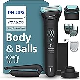 Philips Norelco Body Groomer 7000 Series, Men's Whole Body Groomer, Contour-Following 2D Flexing Head, Triple Protect Shave System & Intimate Body Hair Trimmer, 100% Showerproof, BG7480/50