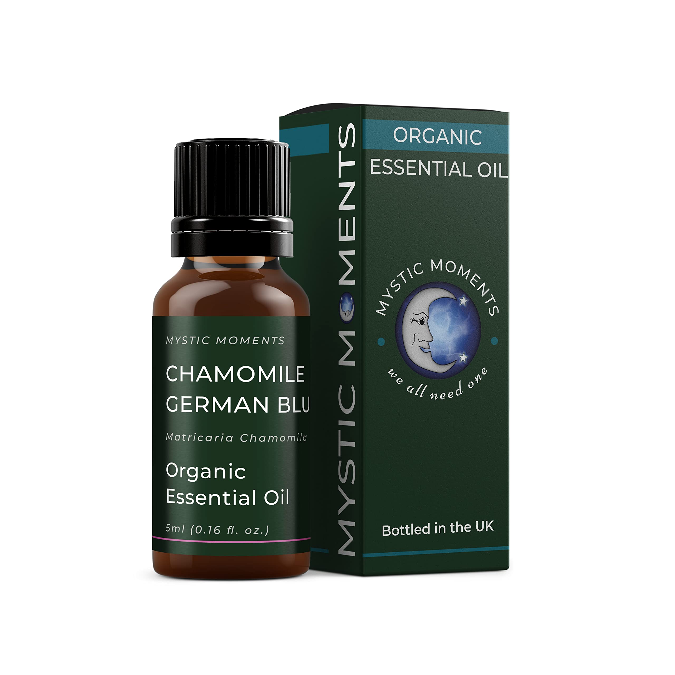 Mystic Moments | Chamomile German Blue Organic Essential Oil 5ml (Matricaria Chamomilla) | Pure Aromatherapy Oil for Diffusers & Calming Home Ambience