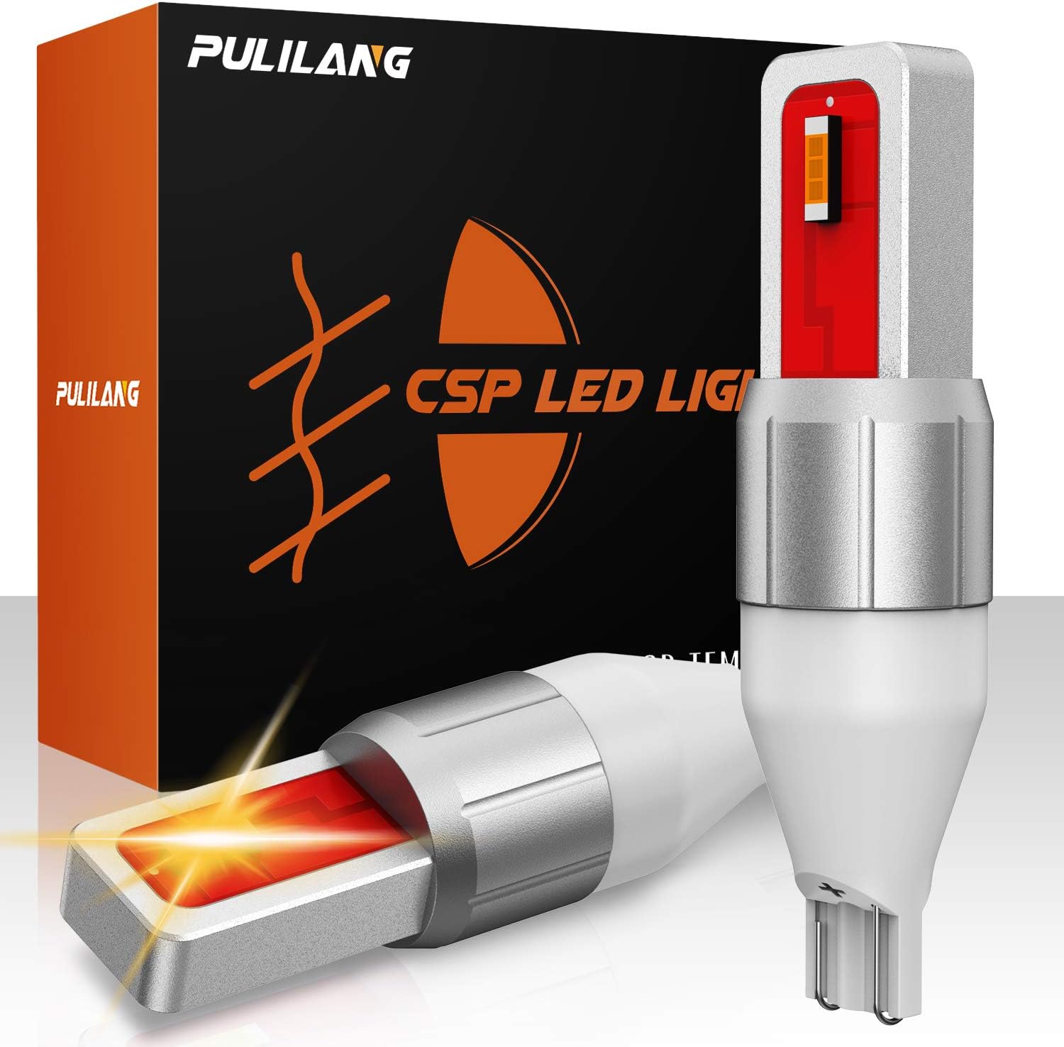 Amazon Com Pulilang T15 T16 Led Turn Signal Blinker Lights 40w 5000lm 2100k Amber Yellow Super Bright 1860 Smd 912 921 906 W16w Reverse Marker Back Up Bulbs 12 24v No Polarity For Cars Trucks Rvs