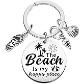 WEHBVF Beachy Stuff Beach Keychain Hawaii Keychain Beach Themed Gifts Palm Tree Keychains for Women Beach Lovers Gift Ideas Hawaii Themed Gifts Valentines Gift Basket