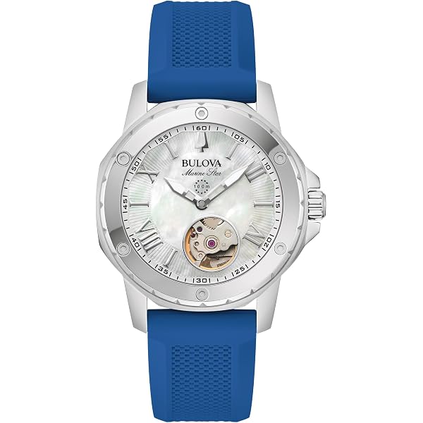 Amazon.com: Bulova Marine Star Ladies Automatic Watch, White  display picture 1