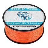 Reaction Tackle Braided Fishing Line Hi Vis Orange