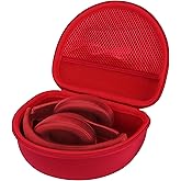 RIYADAone Hard Case Replacement for Beats Solo 4, Studio Pro, Solo3, Studio3, Solo2, Solo Pro Wireless Bluetooth On-Ear Headphones (Red Case)