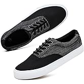 yageyan Men’s Low Top Canvas Walking Shoes Lace-up Fashion Sneakers Casual