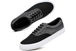 yageyan Men’s Low Top Canvas Walking Shoes Lace-up Fashion Sneakers Casual