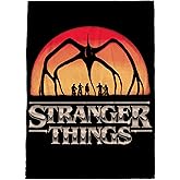 Jay Franco Plush Throw Blanket – 50" x 70" Inch Soft & Cozy Fleece Throw for Bedroom & Couch Décor, Official Licensed Product, Black - Stranger Things