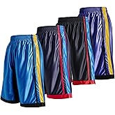 LeeHanTon 4 Pack Mens Athletic Gym Shorts Quick Dry Workout Lightweight Basketball Shorts with Deep Pockets Elastic Waistband