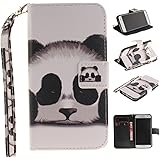 Galaxy S7 Case,Gift_Source [Kickstand] Premium PU Leather Wallet Folio Flip Case Built-in Card Slots Stand Cover Magnetic Closure & Wrist Strap for Samsung Galaxy S7 SM-G930 [Panda]