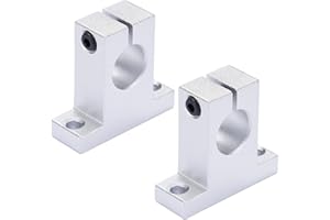 Linear Motion Rod Support 2pcs SK16 Aluminum Rail Guide Clamping for Diameter 16mm (0.629 inches) Shaft BELLA BAYS