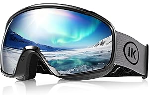 Innerking® OTG Ski Goggles SGS Approved, Over Glasses Snow Snowboarding Winter Goggles Anti Fog for Adult, Youth, Men Women