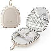Headphone Hard Case Replacement for Bose QuietComfort Ultra QC45 QC35 QC25 QC15 QCSE Over-Ear Headphones, Super-Slim Upgrade PU Universal Portable Travel Organizer Bag (Beige)