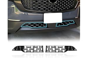 LUWU Front Grill Mesh Compatible With 2023 2024 2025 2026 Mazda CX-50 Front Mesh Grill Inserts Trims Front Mesh Grille Cover Guard for 2026 2025 Mazda CX50 Car Exterior Accessories ABS Material, 2PCS