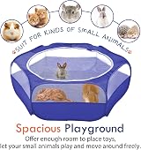 Pawaboo Small Animals Playpen Indigo Waterproof Pet Cage Tent with 3 Metal Rods view 7