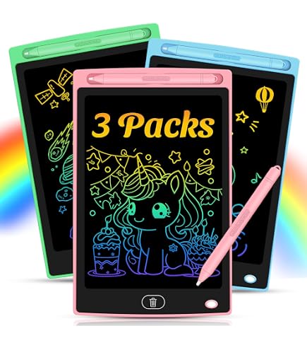 2 Pizarras LCD De 8,5 Pulgadas A Color – Tablero De Dibujo Infantil Borrable Y Reutilizable