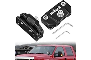 Nilight LED Light Bar Mounting Bracket 2PCS Universal Adjustable Pillar Hood Fog Pods Work Lamp No Drilling Aluminum Mount Clamp Holder for Truck SUV Pickup Van 4x4 Off-Road, Black