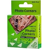 Aneco Transparent Photo Corners Clear Picture Mounting Corner Stickers for DIY Album, Scrapbook, Journal, 500 Pieces/Pack