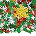 Resinta 150g/7500 Pieces Christmas Table Confetti Christmas Design Confetti Pentagram, Elk, Snowflake, Santa, Pine, Sequin, Merry Christmas Alphabet Confetti Bright Christmas Party Decoration