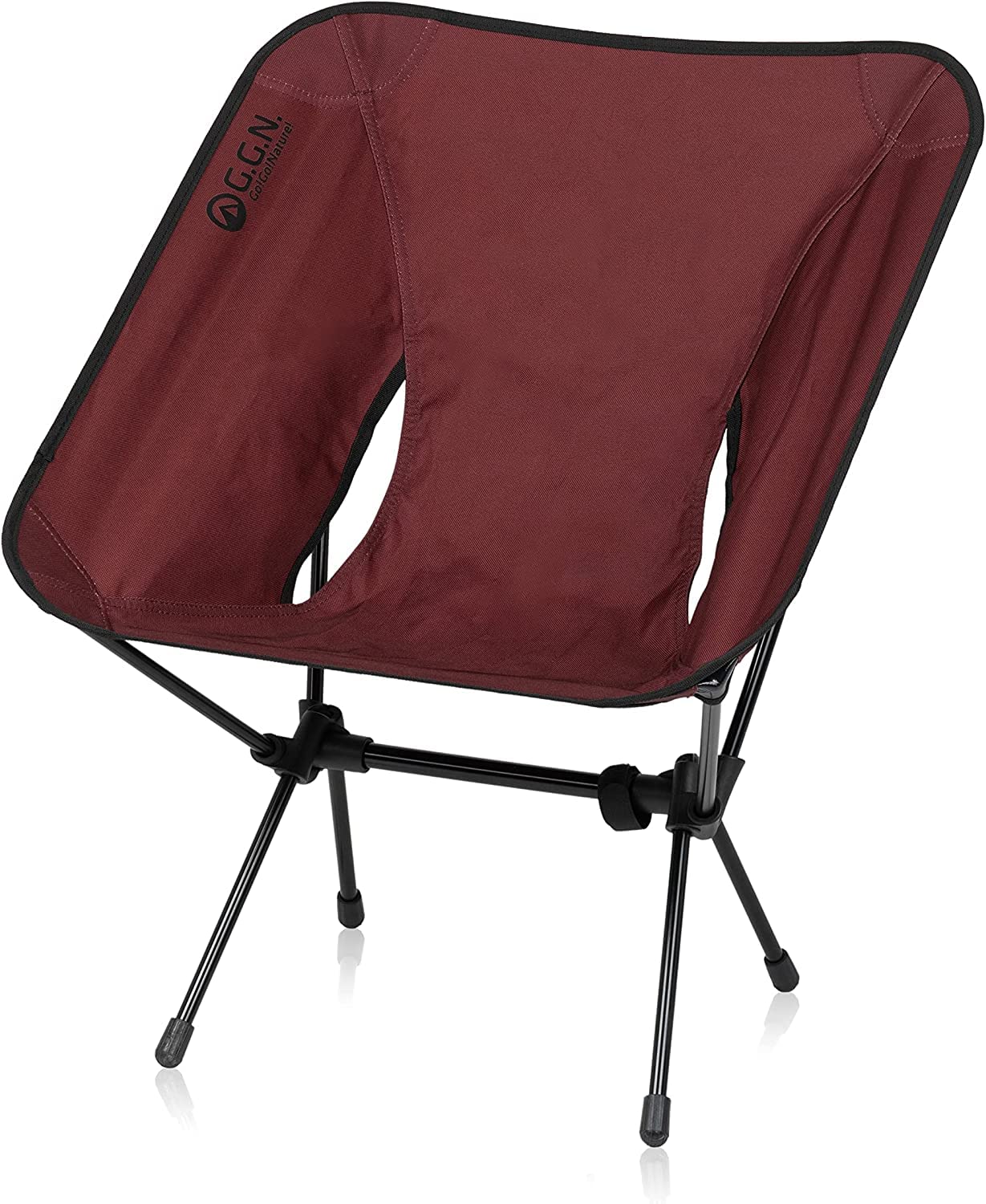Go! Go! Nature! - Folding Camping Chair, 56 x 61 x 63 cm, Wine Red
