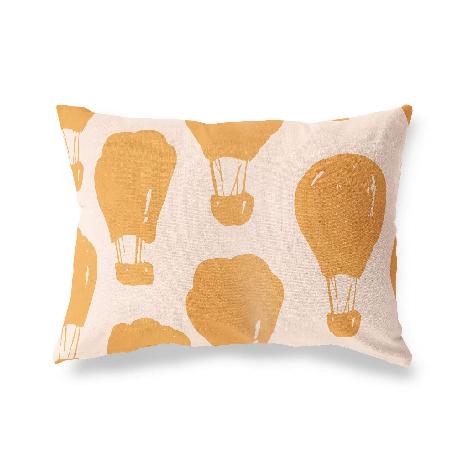 Bonamaison Decorative Cushion Cover Orange & Off White, Throw Pillow Covers, Home Decorative Pillowcases for Livingroom, Sofa, Bedroom, Size: 35x50 Cm - Designed and Manufactured in Turkey