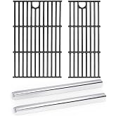 Hisencn Grill Grate and Heat Plate for Charbroil Performance 2-Burner Grill | 15.5'' Stainless Steel Heat Plate and 17x17.6'' Cooking Grate for Charbroil 2-Burner 463630021, 463660021, 463660421