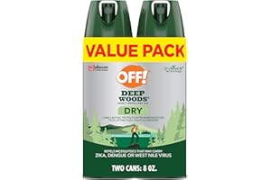 OFF! Deep Woods Insect Repellent Aerosol, Dry, Non-Greasy Formula, Bug Spray with Long Lasting Protection from Mosquitoes, 4 Oz, 2 Count
