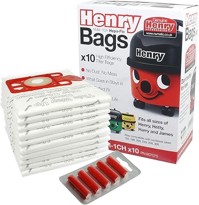 Avern Genuine Numatic Hepa-Flo Hoover Bags Henry Hetty NRV Pack 10 + 5