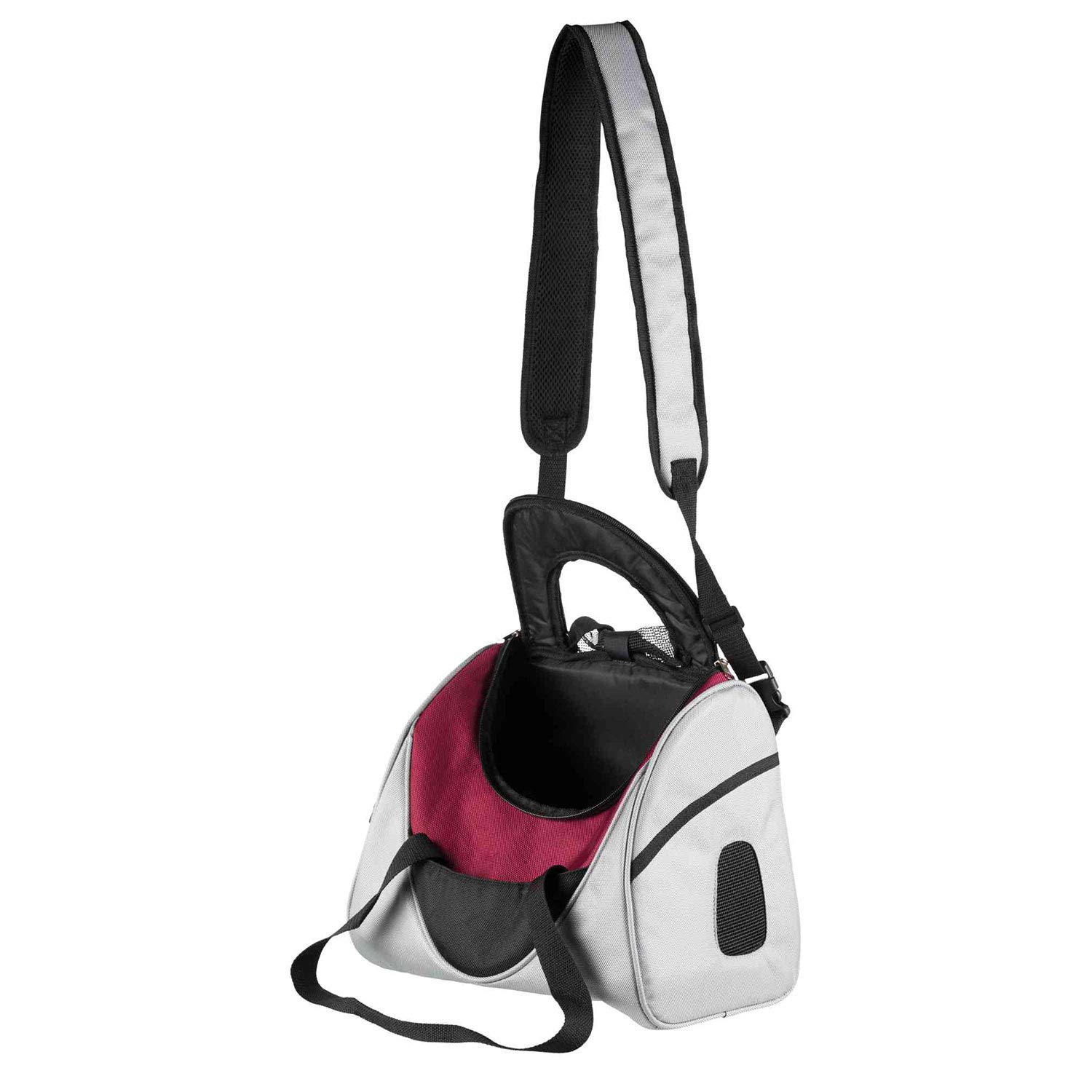 TRIXIE Mitch 28955 Front Pocket 35 × 28 × 22 cm Silver/Berry