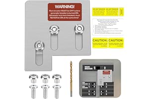 PFCKE Generator Interlock Kit Compatible with Square D QO or Homeline 150 or 200 amp Panels. 1 3/8 "in Spacing Between Main Breaker and Generator Circuit Breakers（SD200A）