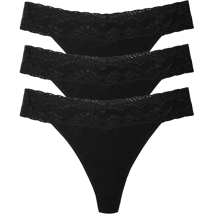 Amazon.com: Natori Women's Bliss Bare Cotton Thong 3-Pack 771346MP