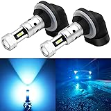 PHINLION 881 Blue LED Fog Light Bulbs, 3800 Lumens