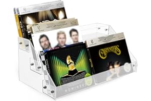 3 Tier Acrylic CD Holder Stand, Tiered CD Storage Rack with Cross Wrench, Clear DVD Rack for Counter Display Supplies, DVD St