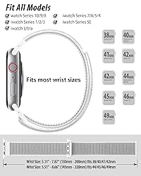 Nylon Loop Sport Band Compatible with Apple Watch