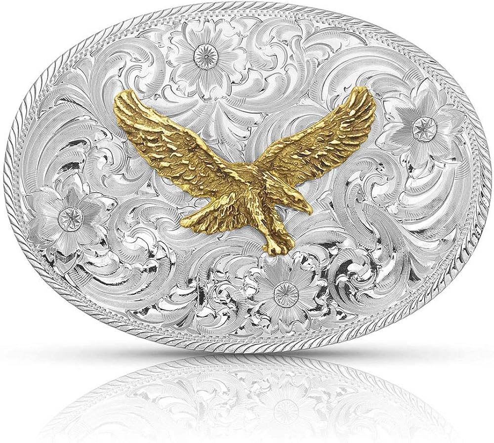 Montana Silversmiths Classic Eagle Belt Buckle: Clothing