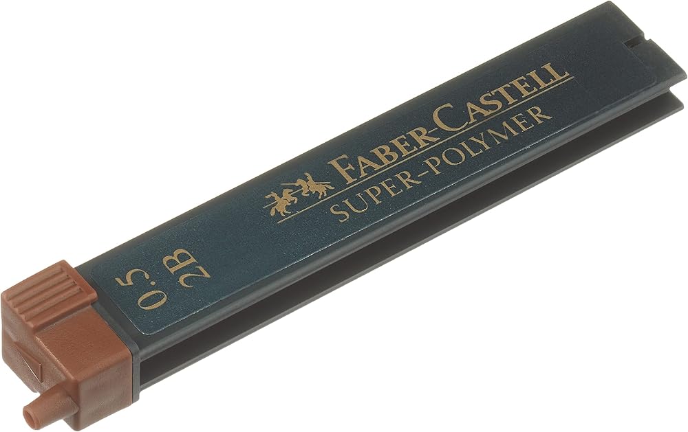 Faber-Castell 721409 0.5 mm 2B Mechanical Pencil Lead Pack of 12