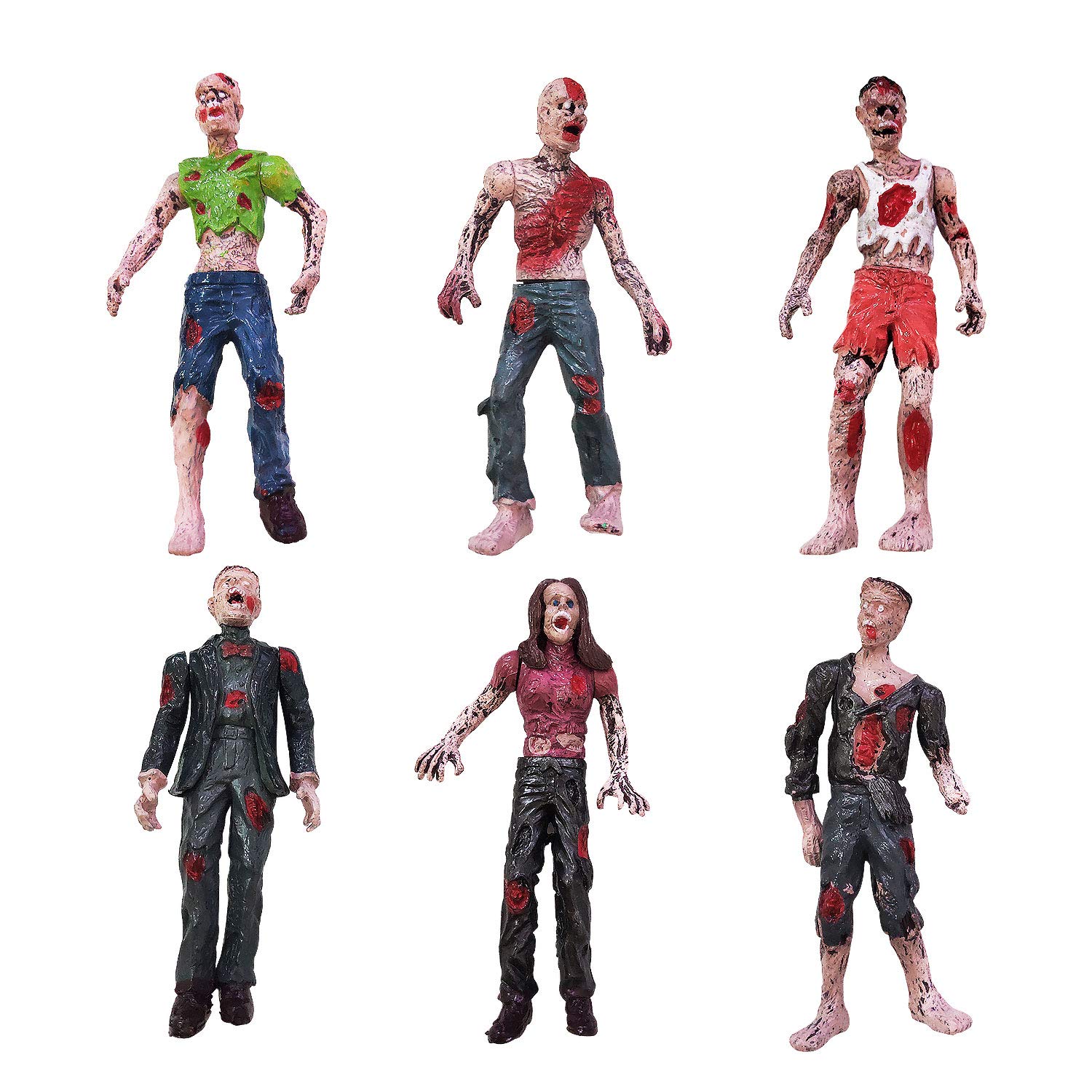 HAPTIME Zombie Action Figures, Detailed Walking