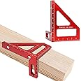 3D Multi Angle Measuring Ruler, 45° & 90° Degree Triangle Scriber Square Protractor, Miter Triangle Ruler Measuring Tool for 