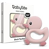 [BabyBite] Baby Teething Toys Cute Duck Teether for Sensory and Developmental Play for Baby and Toddler 100% BPA Free Food Gr