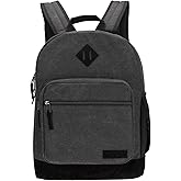 Wrangler Yellowstone Sturdy Backpack for Travel Classic Logo Water Resistant Casual Daypack for Travel with Padded Laptop Notebook Sleeve (Dark Gray)