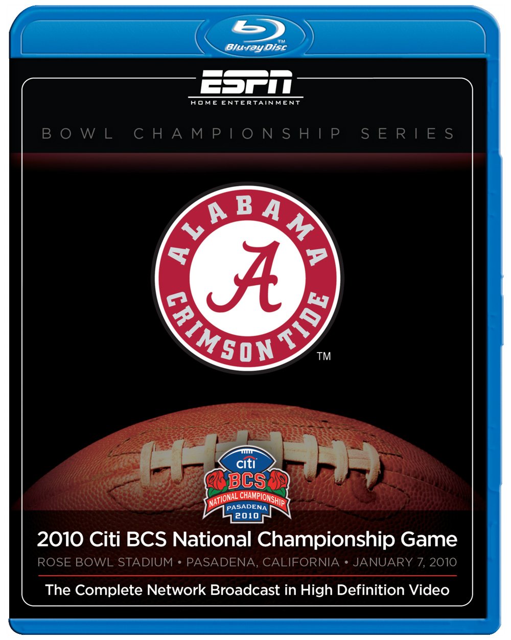 Amazon Com 2010 Bcs National Championship In Blu Ray Blu Ray Alabama Crimson Tide Colt Mccoy Mark Ingram Espn Movies Tv
